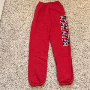 Champion Utah Utes sweats. Red size xs. Worn.